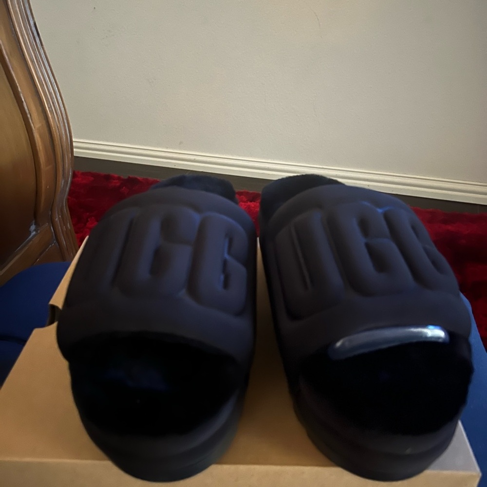 UGG Black Slide Sandals